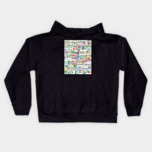 Watercolor stripe collage Kids Hoodie